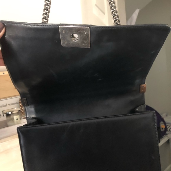 Chanel Le Boy Bag blk calf skin boy bag authentic - Picture 6 of 9